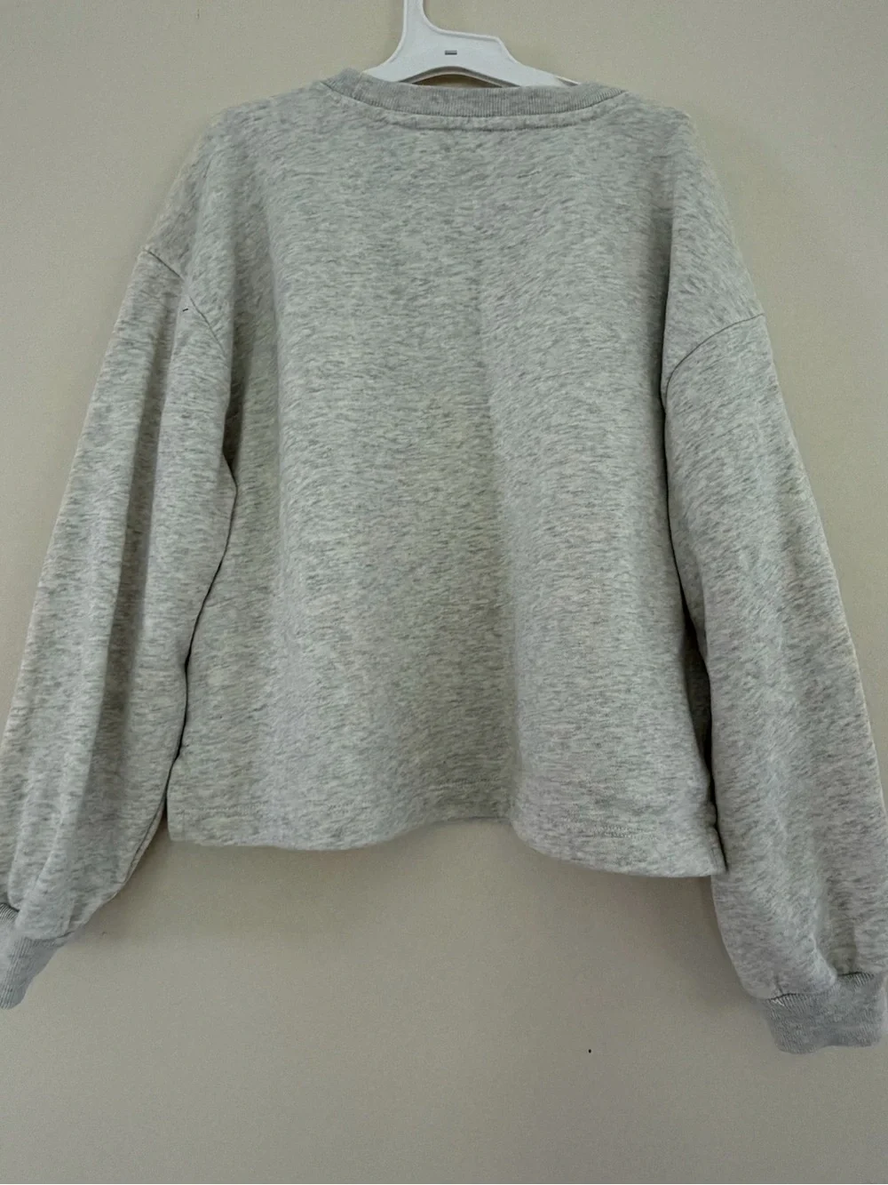 GAP Heather Gray Crewneck Sweatshirt with Neon Logo